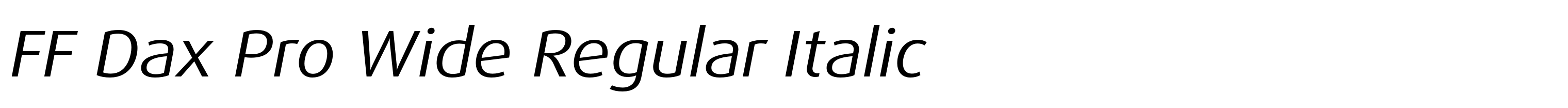 FF Dax Pro Wide Regular Italic